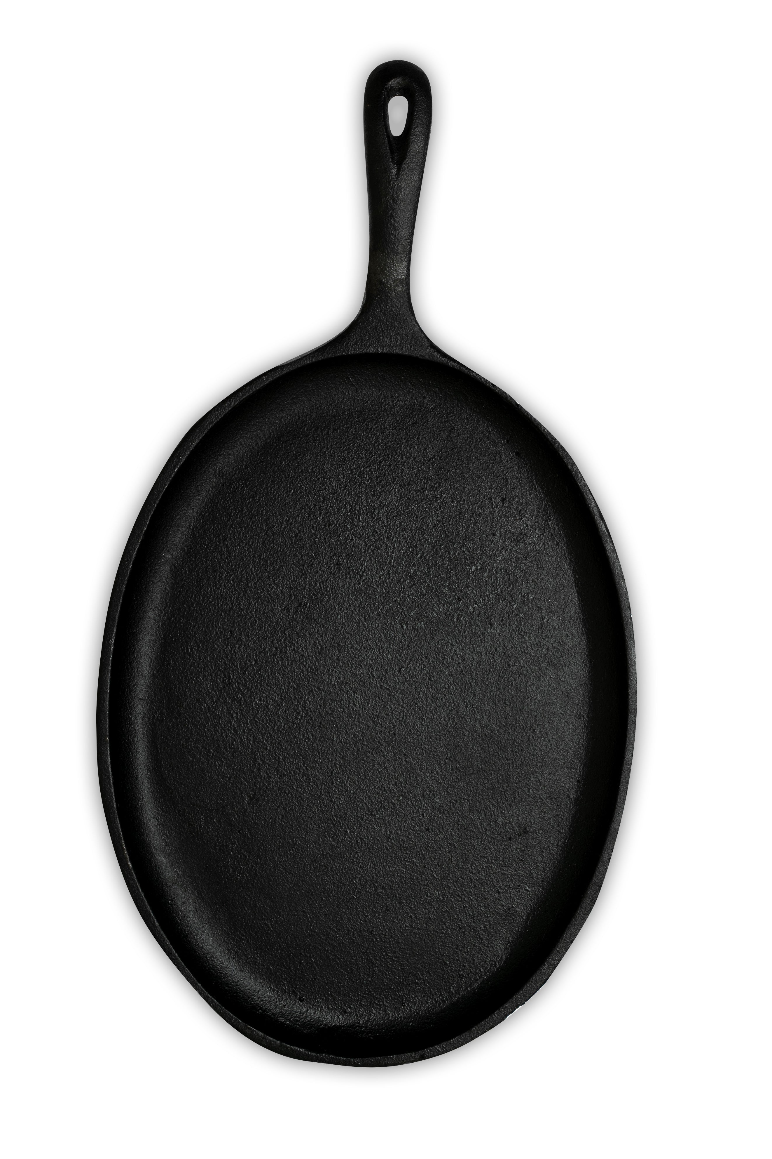 Plato Ovalado  de Hierro Fundido Antiadherente 24 cm x 31 cm